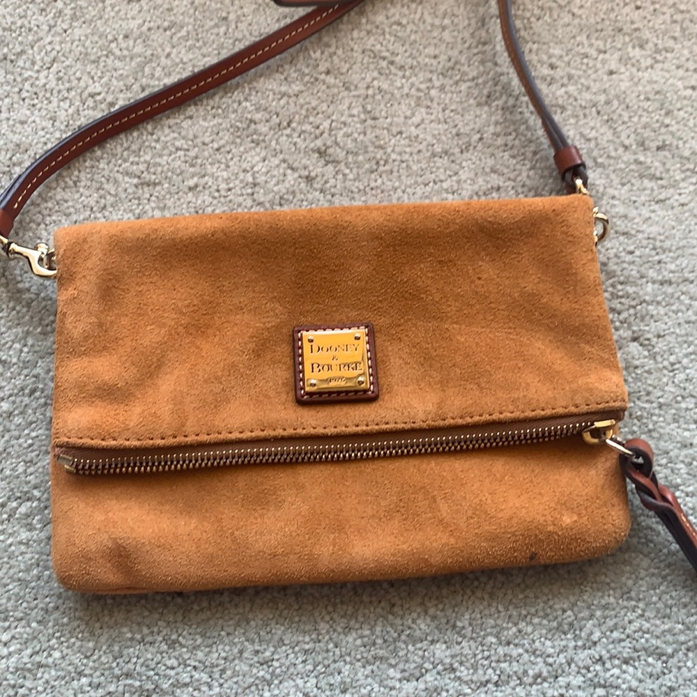Dooney and Bourke brown fold over crossbody